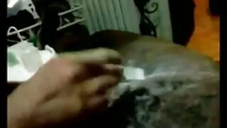 දැරිය ඇගේ මේදය හා ඉස්ම සහිත පුස් ඒකල